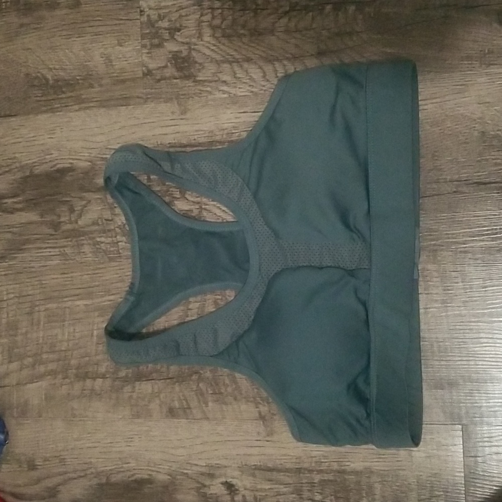 Green sports bra